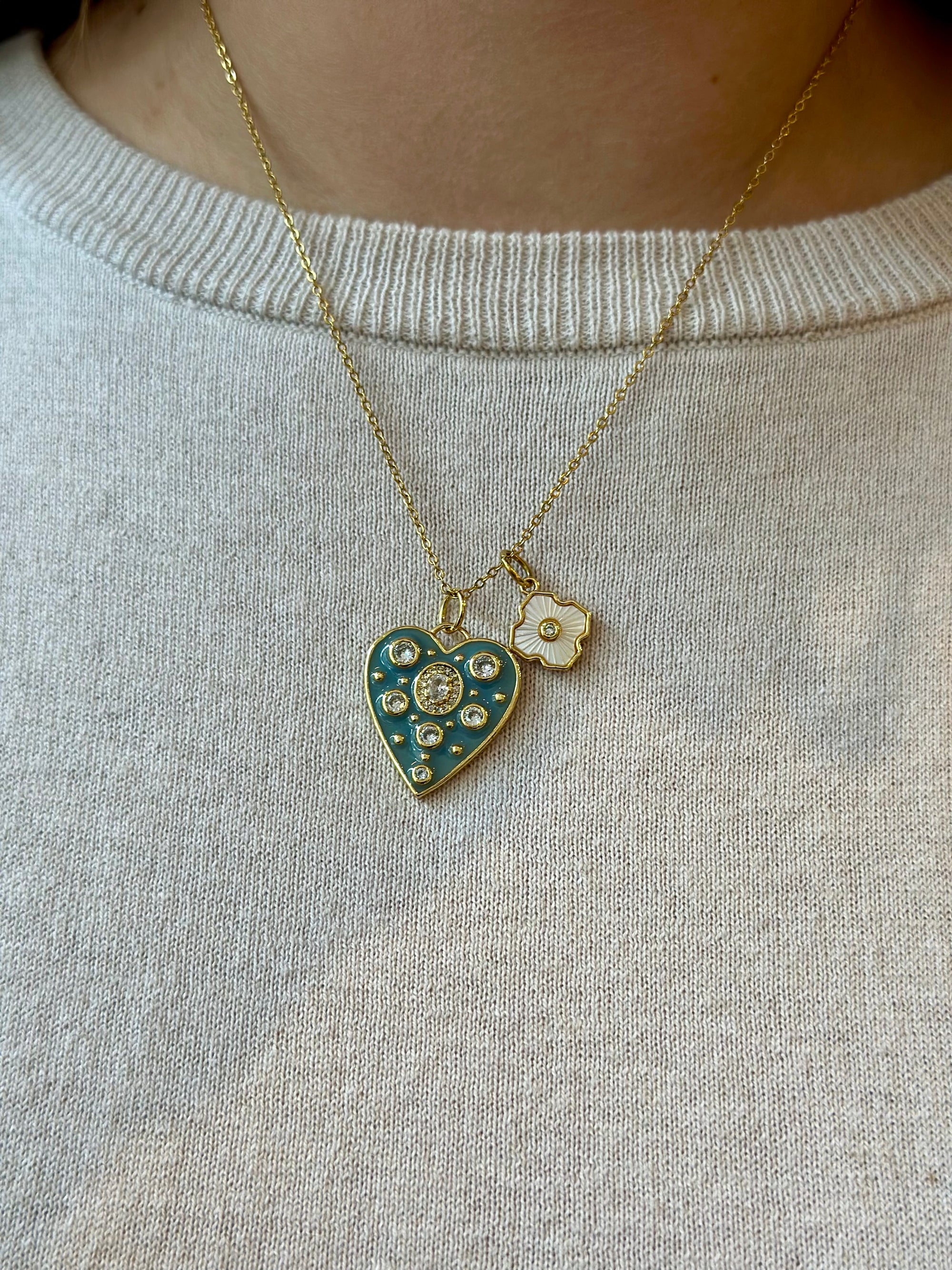 TCP Teal Heart Charm