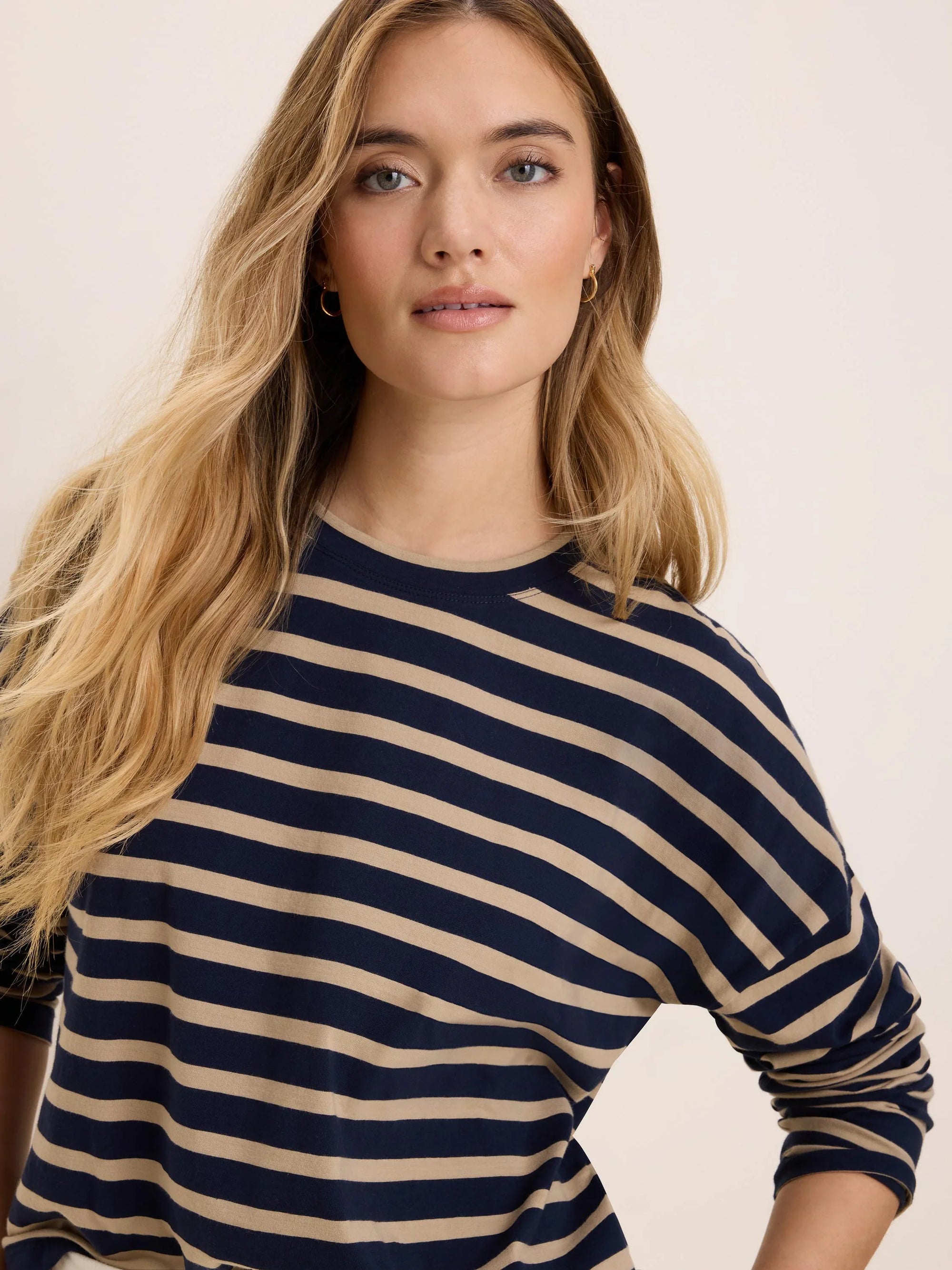 Soft Stripe Tee - Indigo