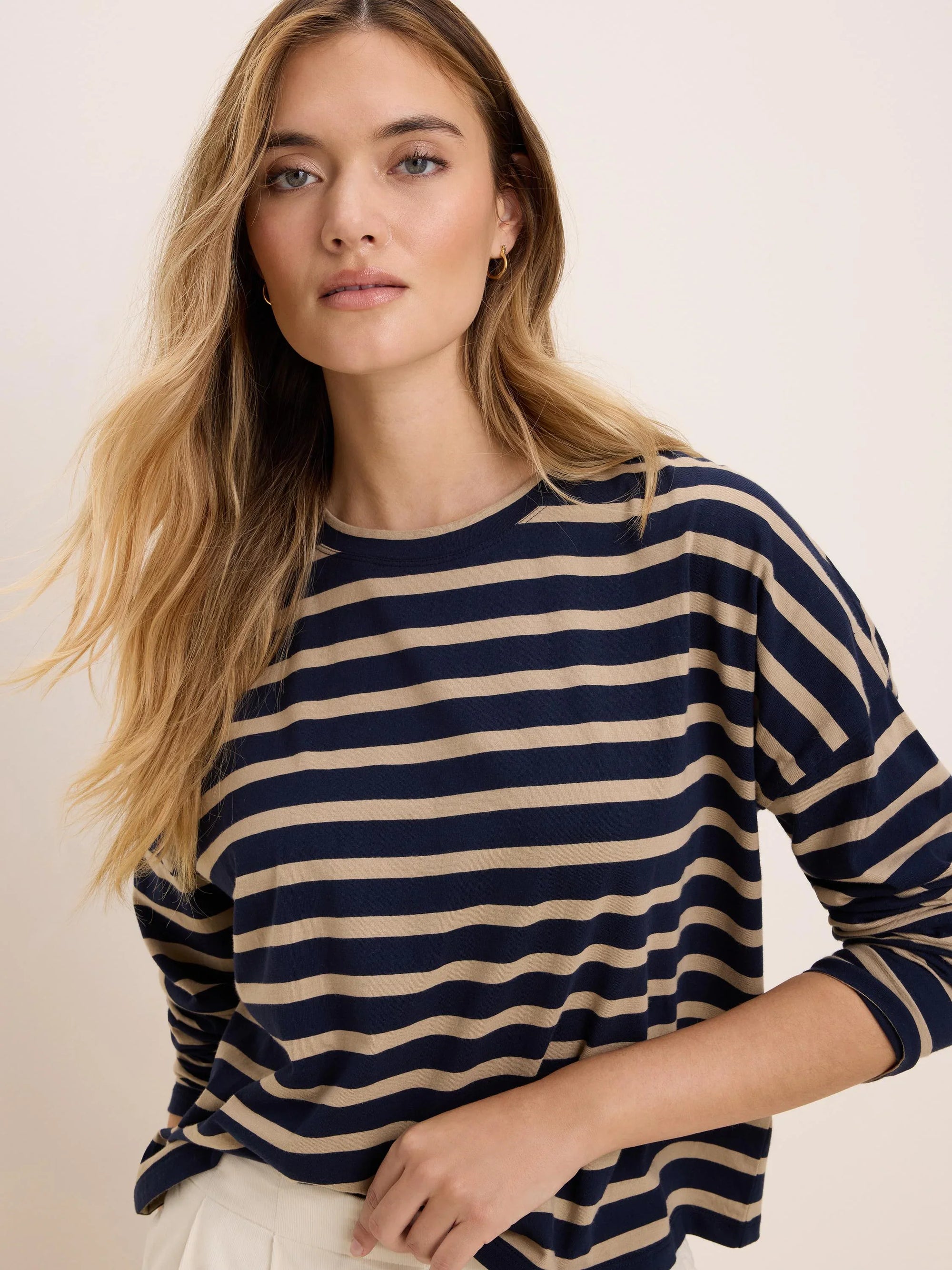 Soft Stripe Tee - Indigo