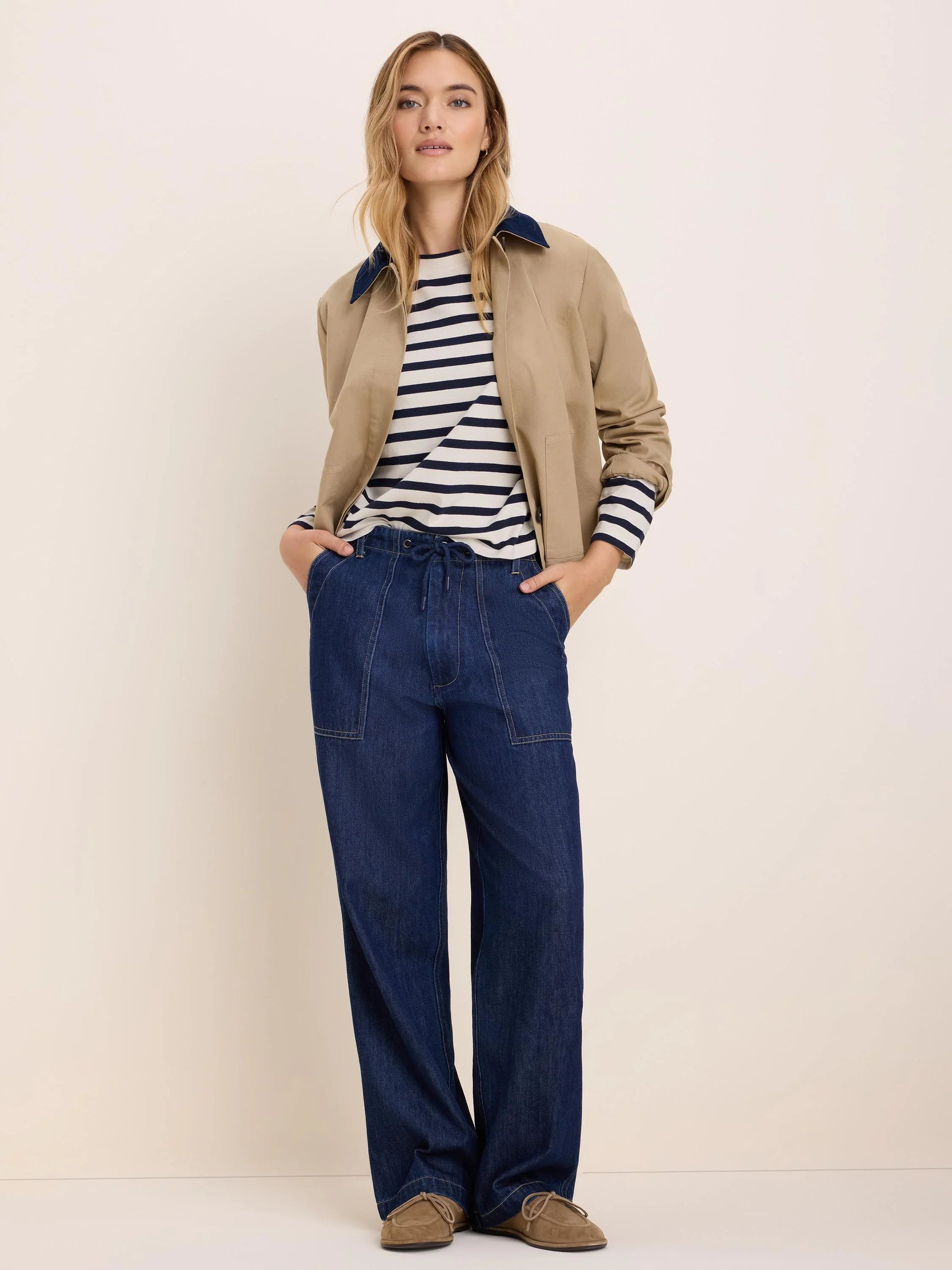 Cord Collar Twill Jacket - Chinchilla