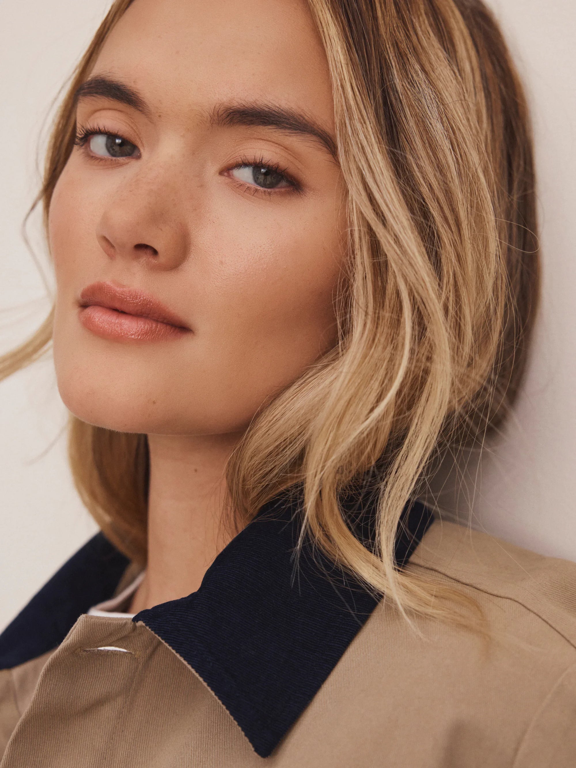 Cord Collar Twill Jacket - Chinchilla
