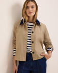 Cord Collar Twill Jacket - Chinchilla