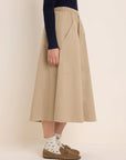 Twill Cargo Skirt - Chinchilla