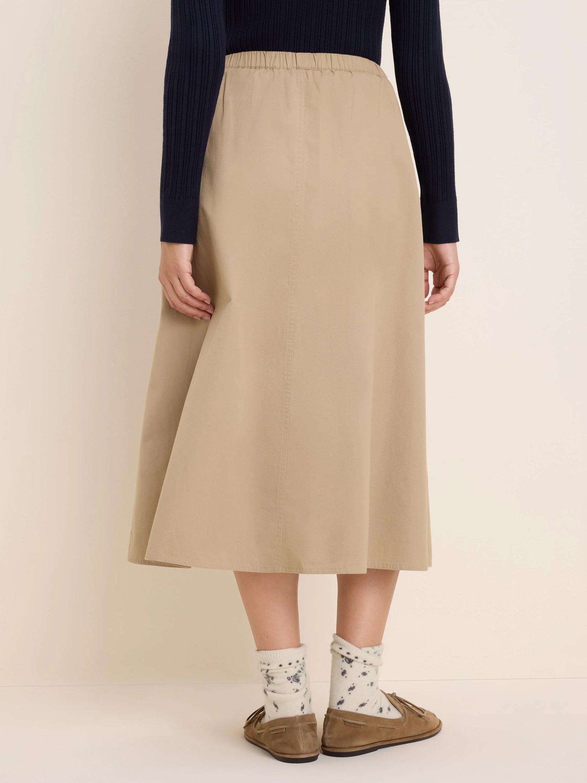 Twill Cargo Skirt - Chinchilla