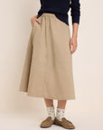 Twill Cargo Skirt - Chinchilla