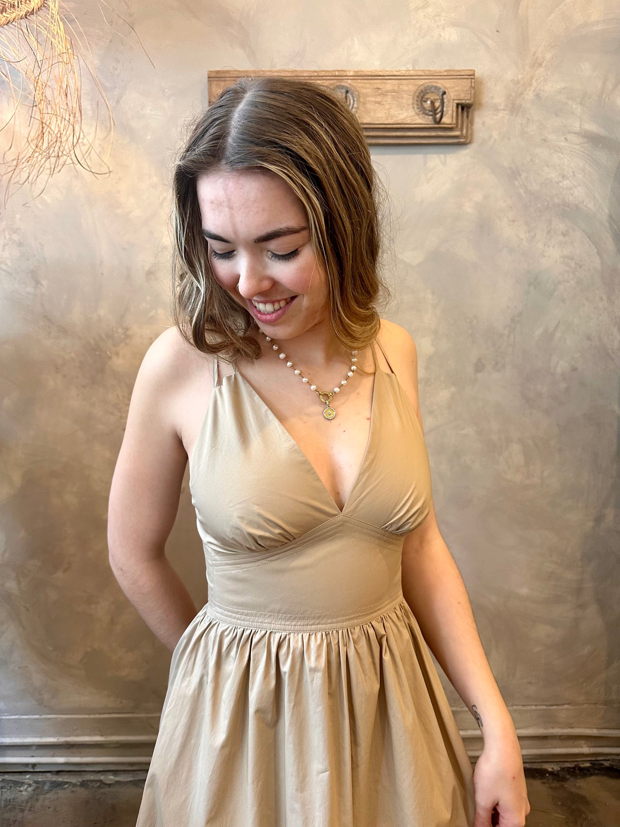Floria Dress - Khaki Terra Cotta Savannah Floria Dress - Khaki Terra Cotta Savannah