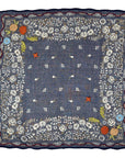 Embroidered Bandana - Mood Indigo