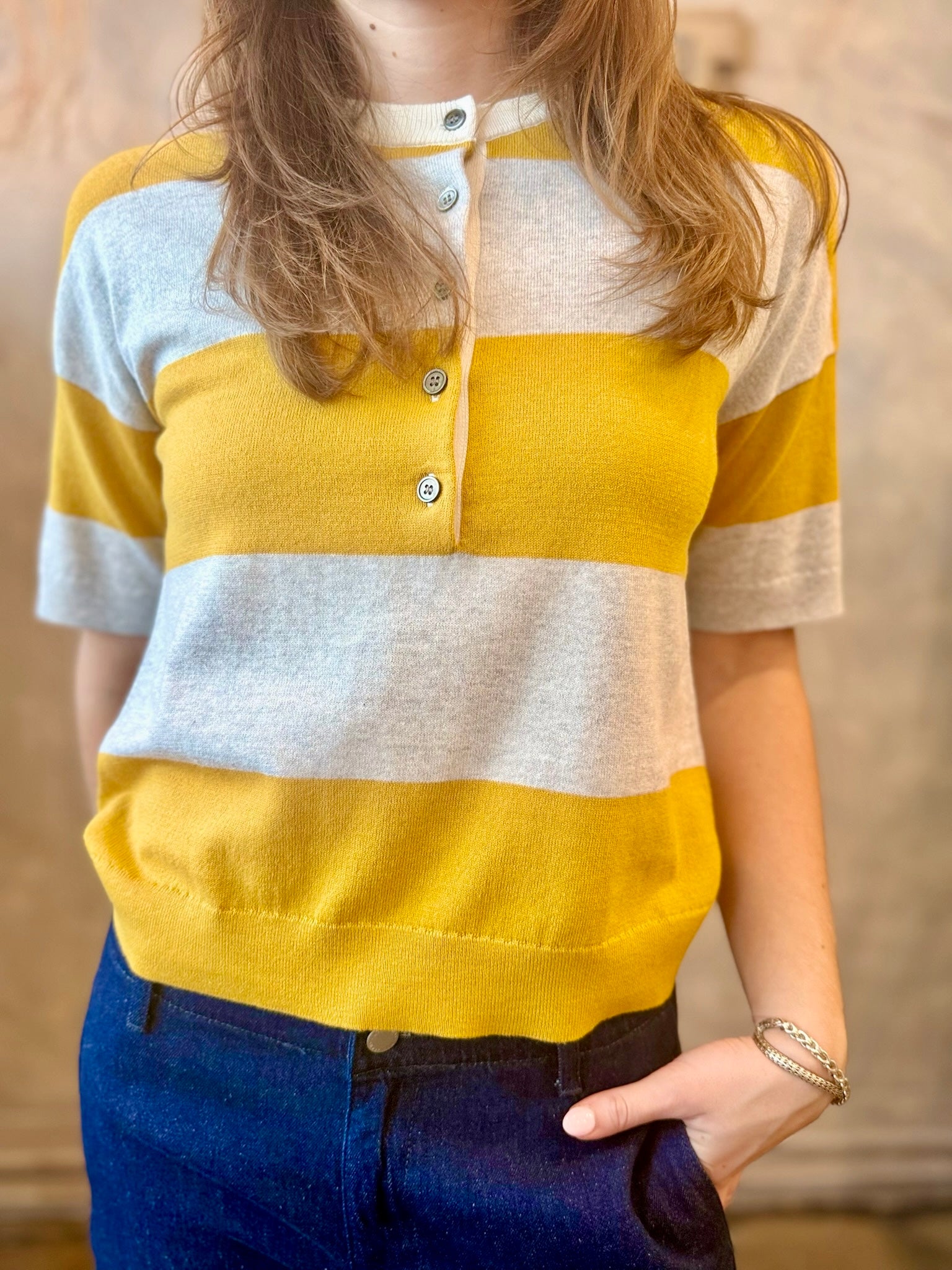 Rugby Stripe Polo - Harvest