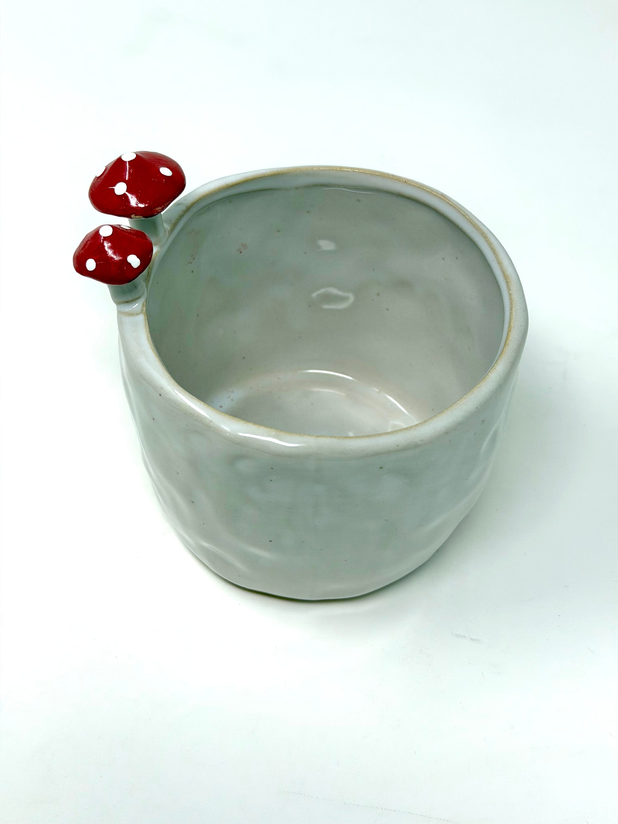 Stoneware Planter - Mushrooms