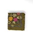 Embroidered Bandana - Olive