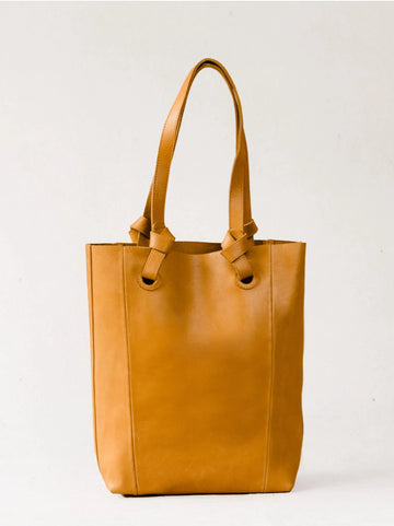 Cait Knotted Tote - Cognac