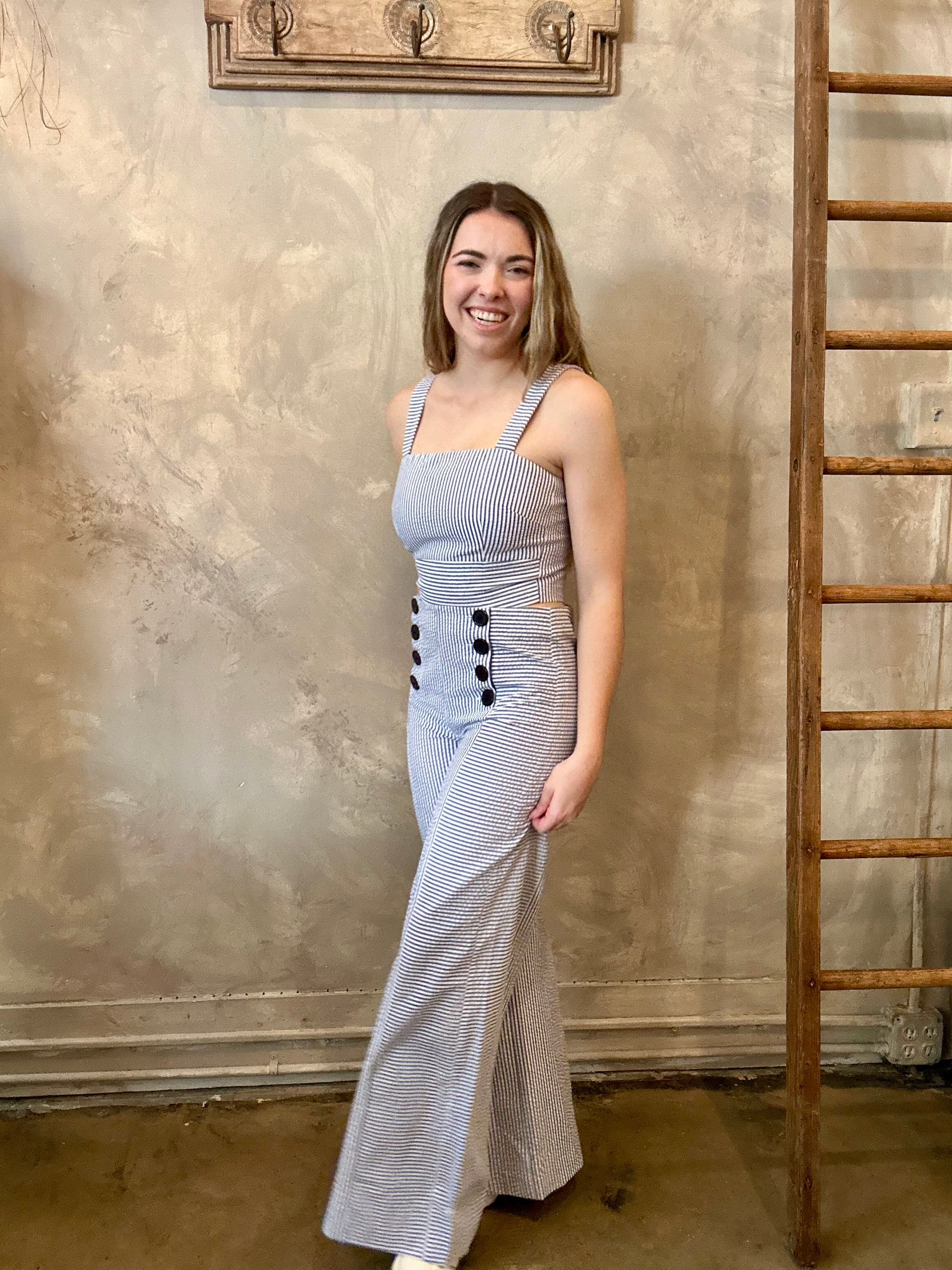 Malitsa Pant - Seersucker – Terra Cotta Savannah
