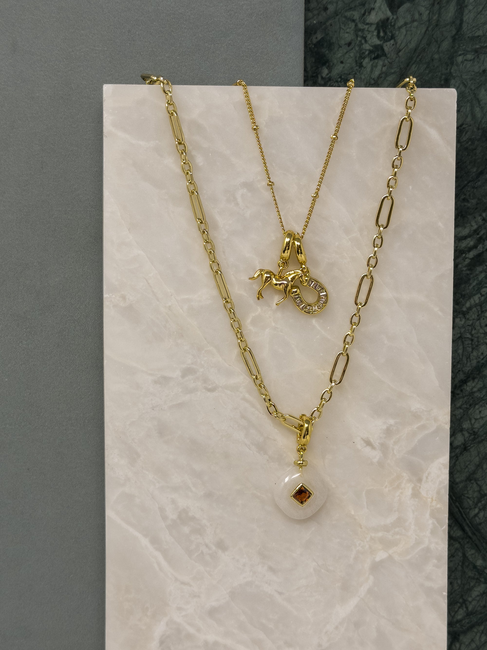 Figgy Quartz Rhombus Charm
