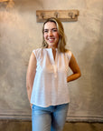Mila Top - White Eyelet