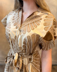 Cynthia Dress - Mocha Frond