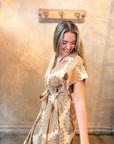 Cynthia Dress - Mocha Frond