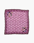 Embroidered Floral Cluster Bandana - Orchid