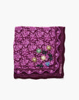 Embroidered Floral Cluster Bandana - Orchid