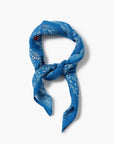 Embroidered Paisley Bandana - Mediterranean Blue