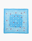 Embroidered Paisley Bandana - Mediterranean Blue