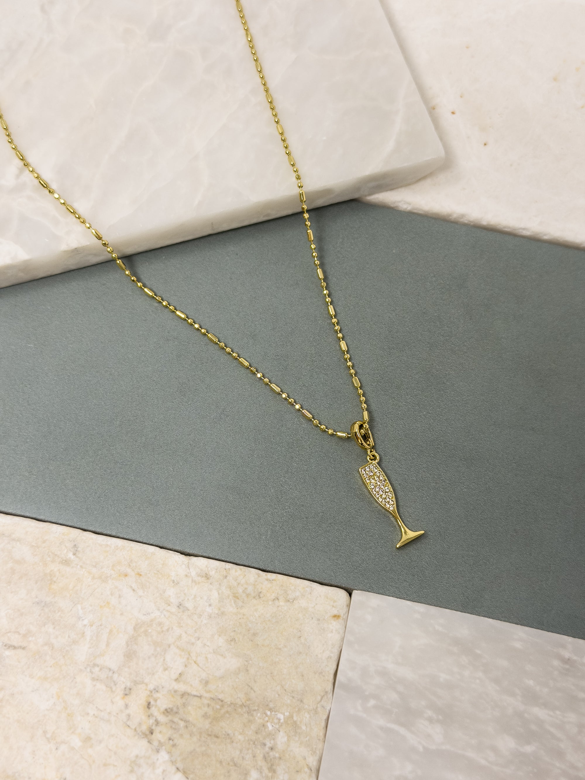 Figgy Champagne Glass Charm