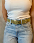 Fayla Belt - Olive Suede