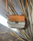 Ivory Rattan Handbag