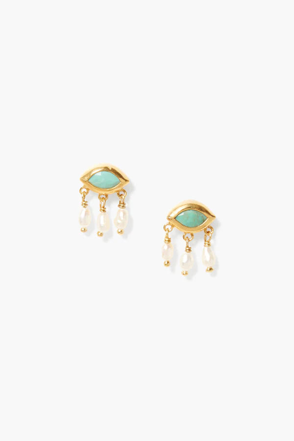 Chan Luu Evil Eye Drop Earring - Turquoise