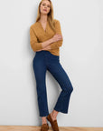 Henley Ruffle Sweater - Caramel