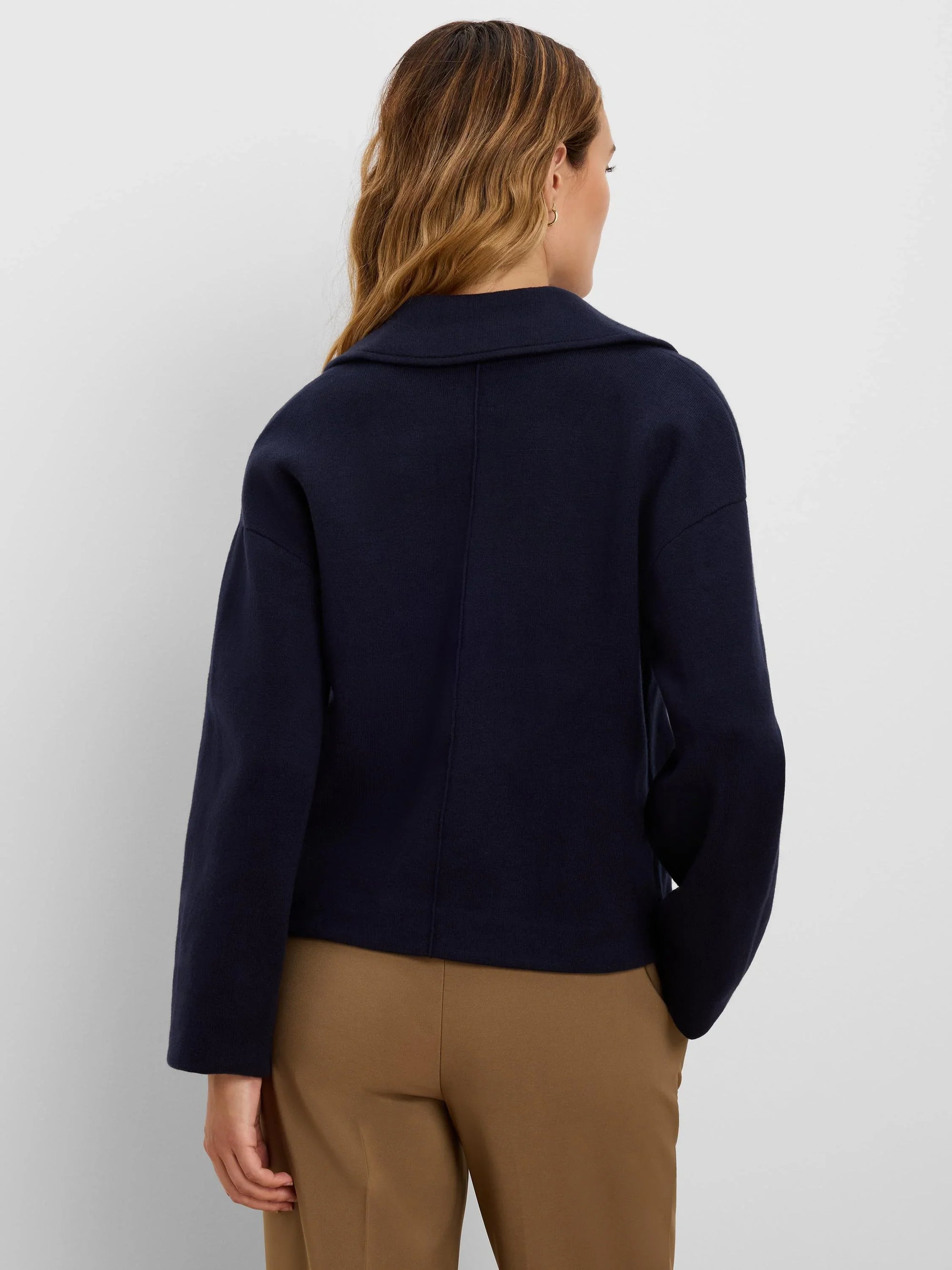 Cool Nights Knit Jacket - Dark Indigo