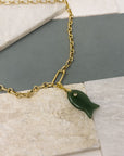 Figgy XL Aventurine Stone Fish Charm