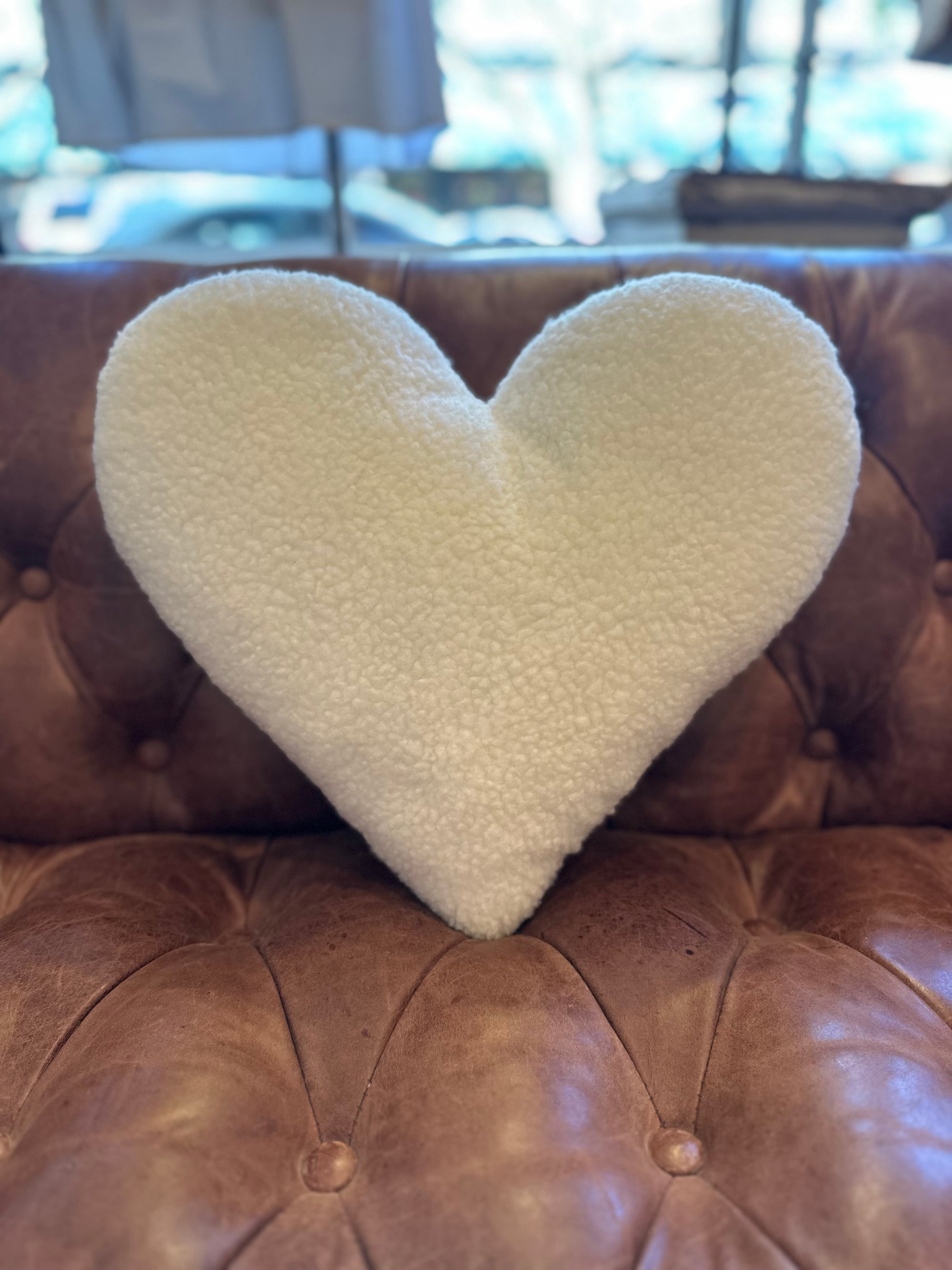 Heart Pillow - Ivory