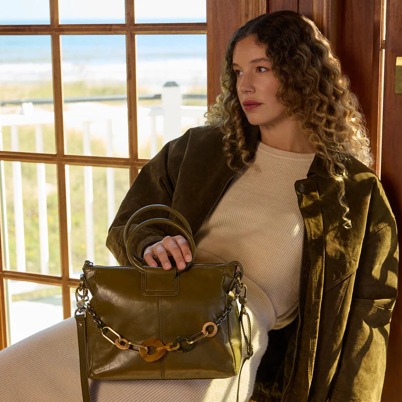 Sheila Medium Satchel - Olive Veil