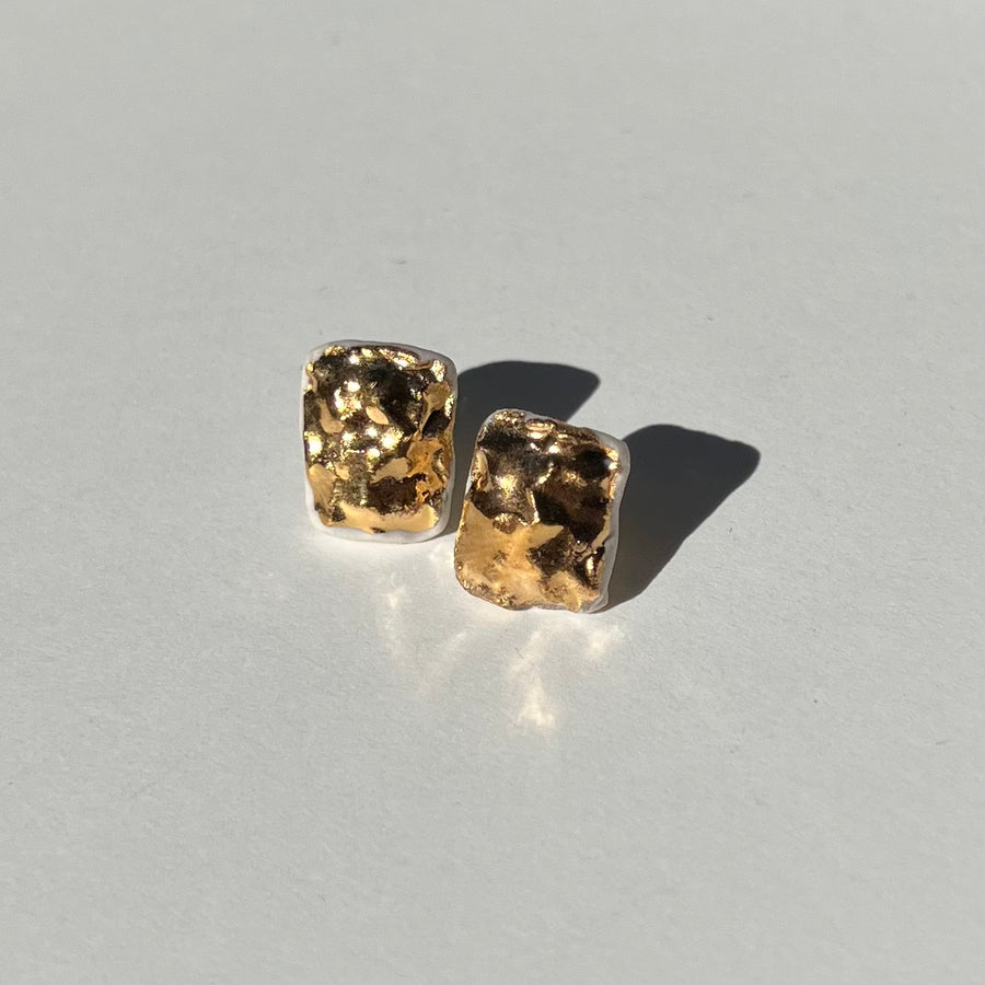 JKH Studs with Gold Texture- Rectangle