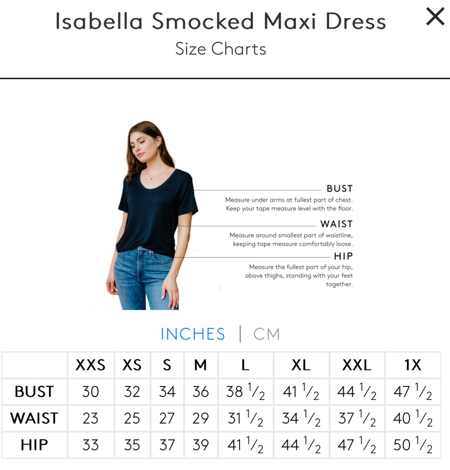 Able-Isabella Smocked Maxi Dress-Black Rose