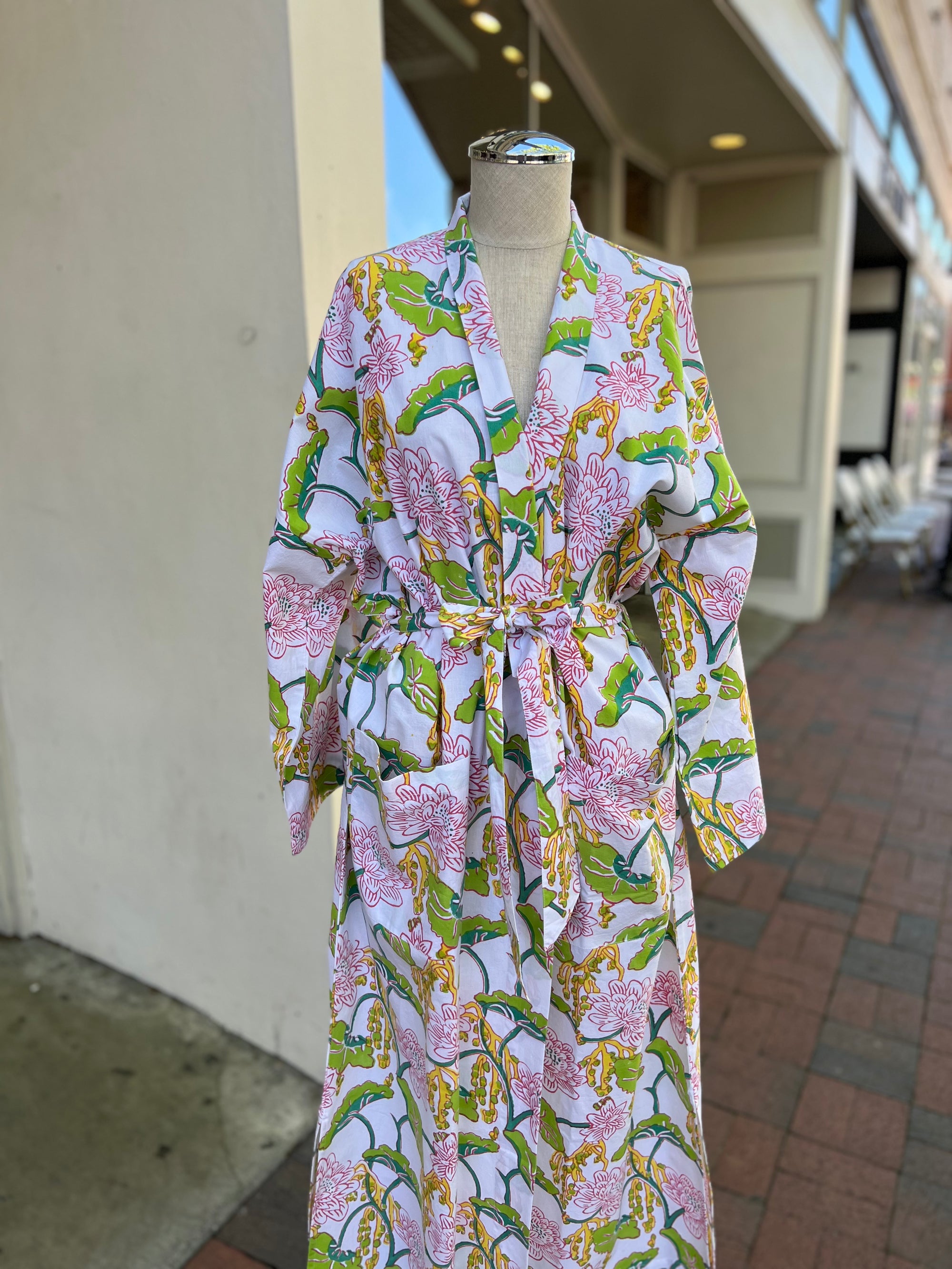 Climbing Lotus Cotton Robe