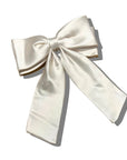 Perfect Long Bow Barrette - Cream