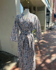 Blue Starflower Cotton Robe