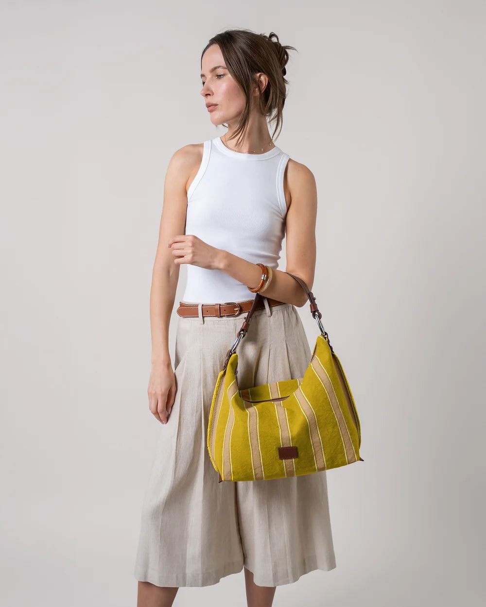 Hana Canvas Hobo Bag - Wheatfield