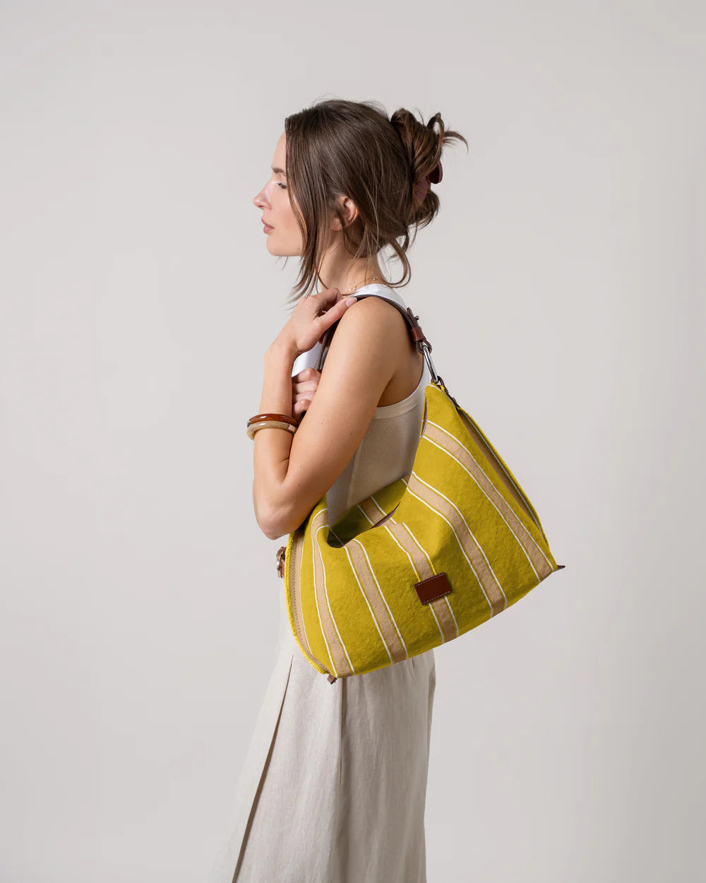 Hana Canvas Hobo Bag - Wheatfield