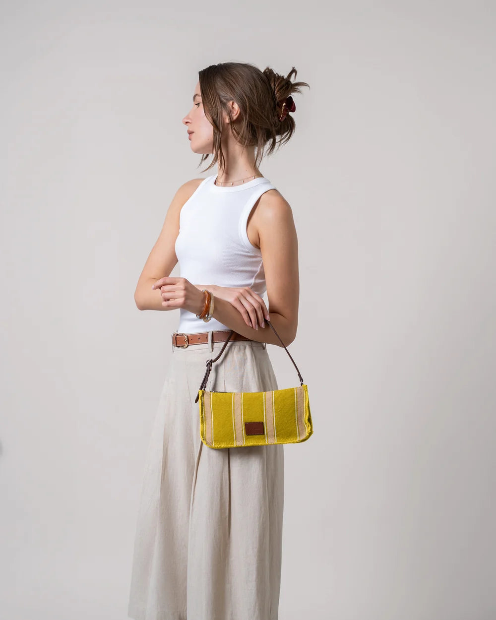 Hana Canvas Shoulder Bag - Wheatfield
