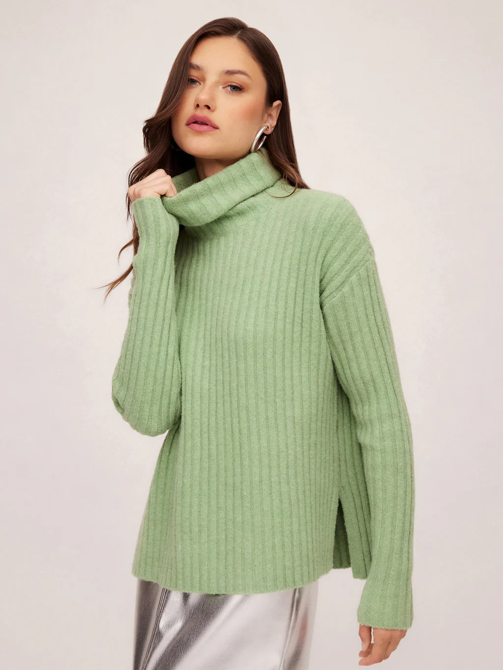 Claudia Turtleneck Sweater - Sage