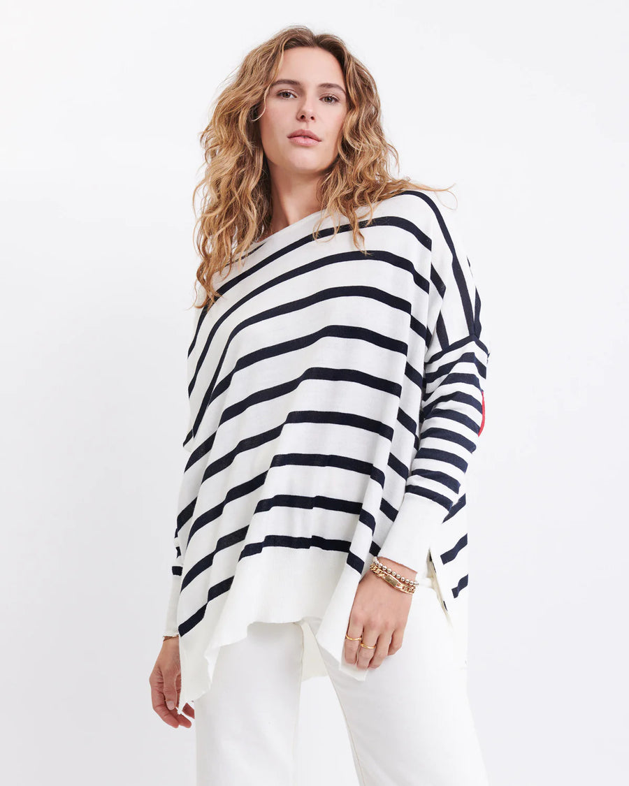 MERSEA-Amour Sweater-Striped Navy