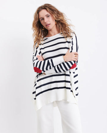 MERSEA-Amour Sweater-Striped Navy