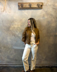 Vegan Puff Sleeve Jacket - Camel