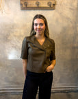 Vegan Motto Jacket - Olive