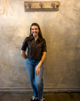 Vegan Zip Front Jacket - Chocolate