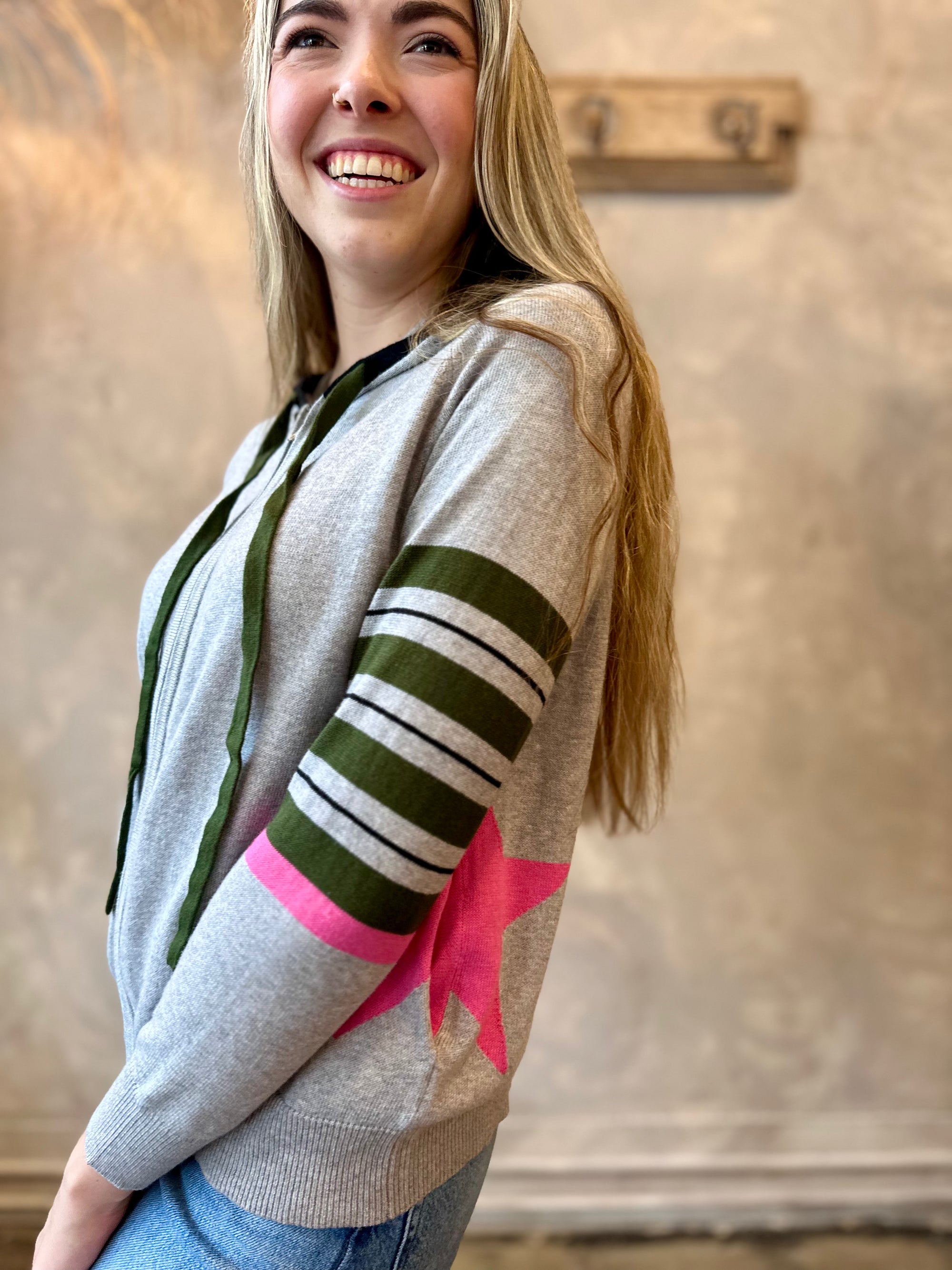 Star Zip-Up Hoodie