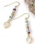 Larimar and Moonstone Earring