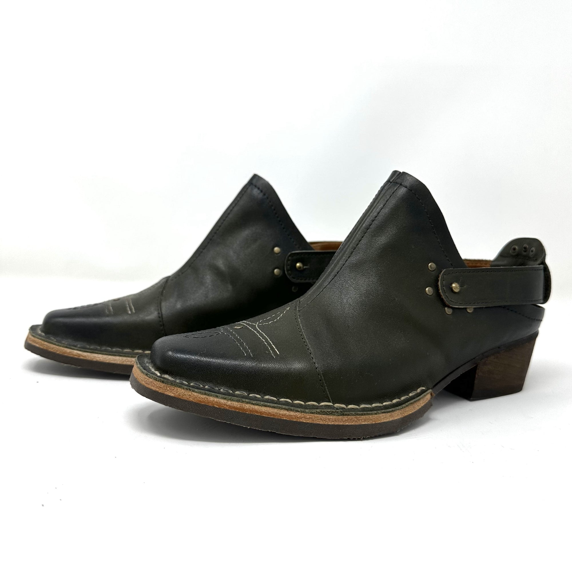 Nubs Western Mule - Olive